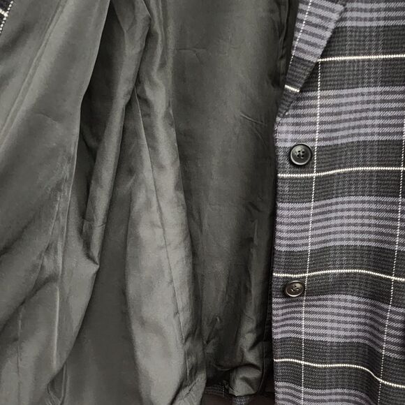 Free Assembly Long Sleeve Relaxed Fit Plaid Blazer Office Career Work Wear - Picture 10 of 16